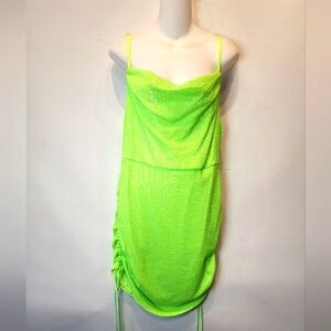 New Lime‎ Green Sexy Dress Sequin Party Dress Size L
